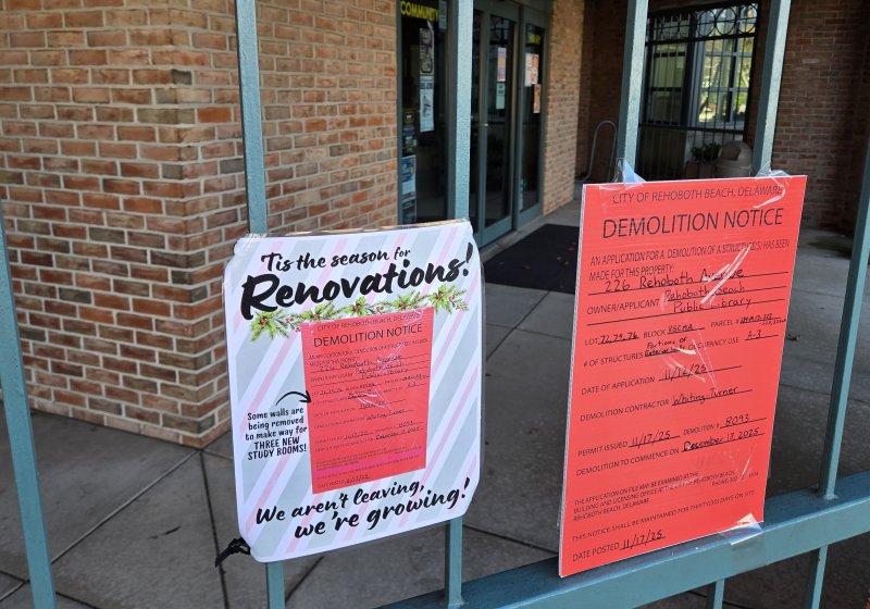 The city posted a demolition notice, but the library isn’t going away. The notice is related to removing a few walls to make way for new study rooms.